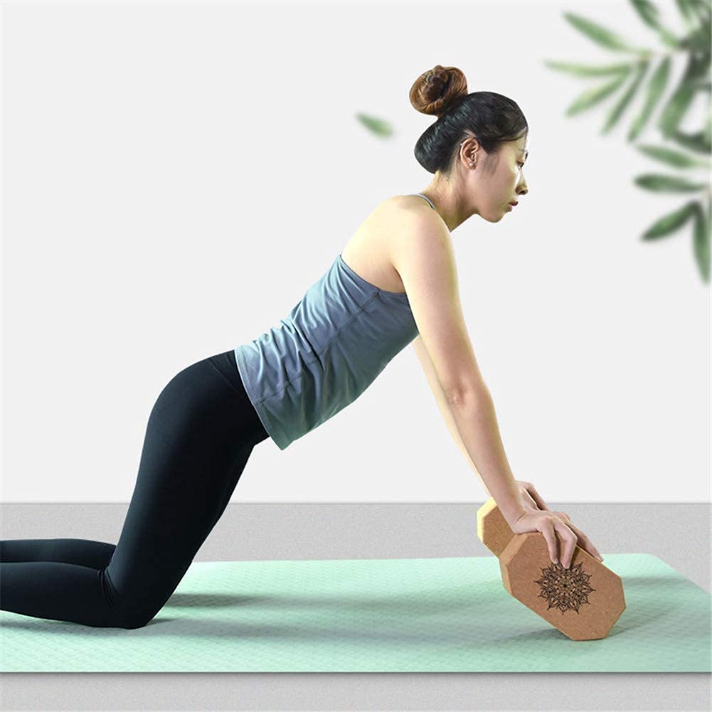 Yogablok van kurk, fitnesssteen met hoge dichtheid, antislip