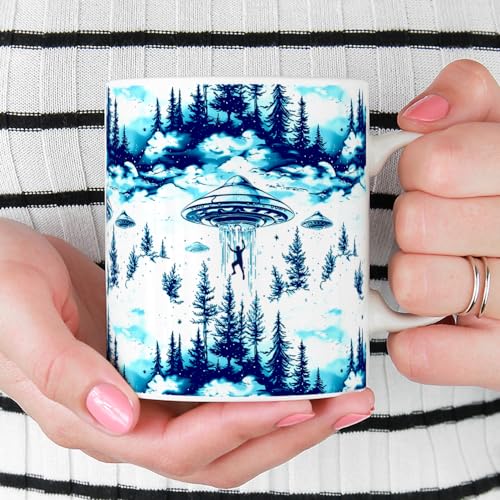 Taza de café extraterrestre UFO Abduction Loftipop 11oz miniatura 2