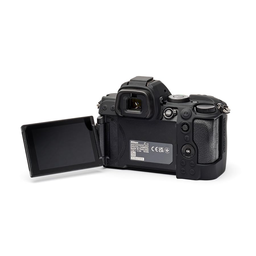 easyCover Protective - Custodia in silicone per fotocamera Nikon Z5 II, colore: Nero