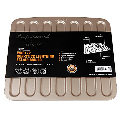 Eclair Baking Pan,Not-stick 14 Cavity Eclair Mold Tray (12.8