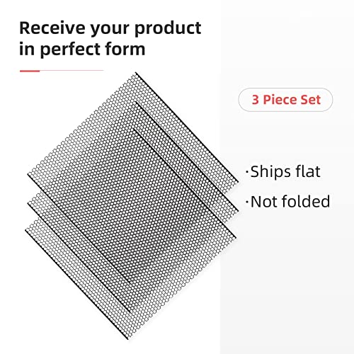 Image of AggAuto Universal 13 inchx13 inch Car Grill Mesh - Aluminum Alloy Automotive Grille Insert Bumper Honeycomb Hole 6mm Spacing 1mm, 3Pcs One of the Most Multifunctional Shape Grids Black