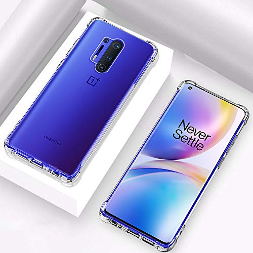Image of TheGiftKart Crystal Clear Back Cover Case for OnePlus 8 Pro | Raised Bumps for Camera & Screen Protection | Ultra Clear Soft Silicone Back Cover Case for OnePlus 8 Pro (TPU, Transparent)