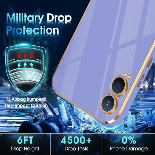 Image of AESTMO Back Case Cover for OnePlus Nord CE 4 Lite 5G Back Cover | Gold Electroplating Chrome | Raised Edges | Super Soft-Touch | Bumper Back Case for OnePlus Nord CE 4 Lite 5G (Gold & Blue)