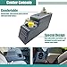 MOOSUN 31515 Denim Black Deluxe Locking Center Console for Jeep CJ-5 1976-1983, CJ-7 1976-1986, Wrangler YJ 1987-1995
