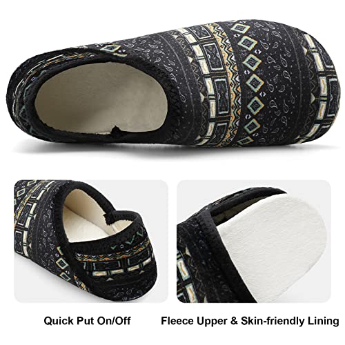 Image of Fires Womens Mens Slippers with Rubber Sole Soft-Lightweight House Slipper Socks Around House Shoes Non Slip Indoor /Outdoor