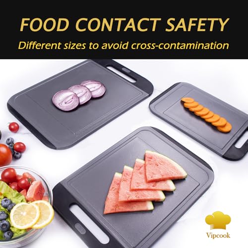 Plastic-Cutting-Boards-for-Kitchen-3Pcs-Set-Larger-Chopping-Board-Dishwasher-Safe-with-Easy-Grip-Handle-Juice-Grooves-100-BPA-Free-Non-Slip-Knife-friendly-Meat-VegetablesFruit-BlackGray
