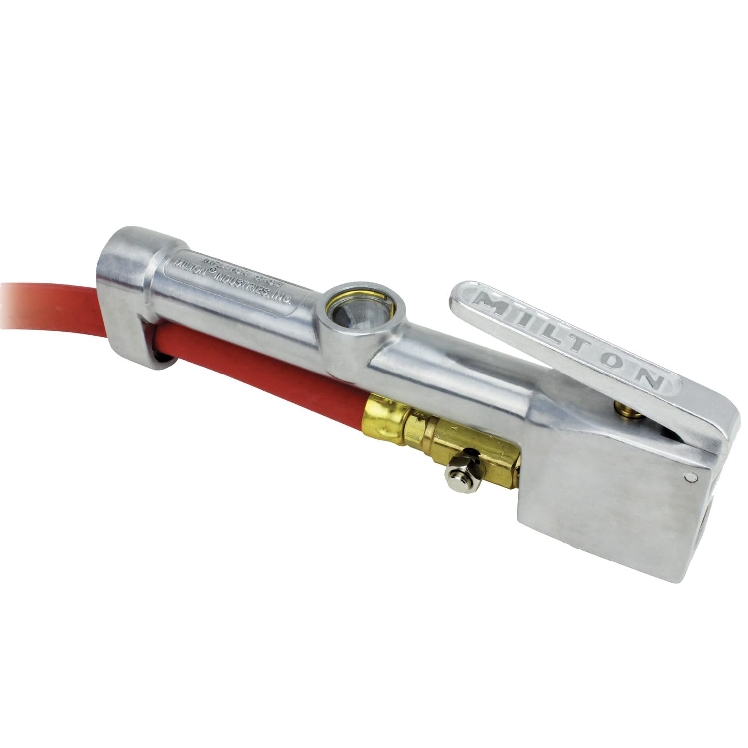 Milton 556 Heavy-Duty Analog Tire Inflator with Pressure Gauge, 6' Hose Large Bore Air Chuck, Made in USA (OSHA Compliant) 10-160 PSI