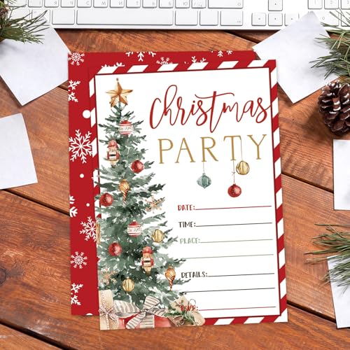Invitations de Noël prêtes à écrire pour inviter facilement vos proches
