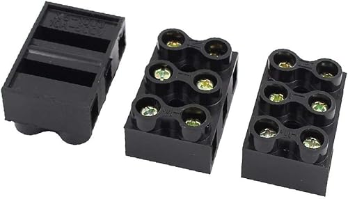X-DREE 500V 10A 3Pole Dual Row Electric Barrier Terminal Block Cable Connector Bar 3Pcs(Barra de conector de cable de bloque de terminal de barrera