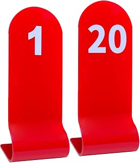 Table Numbers 1-20 Red Acrylic Double Sided Table Numbers For Wedding Reception Restaurants Cafes