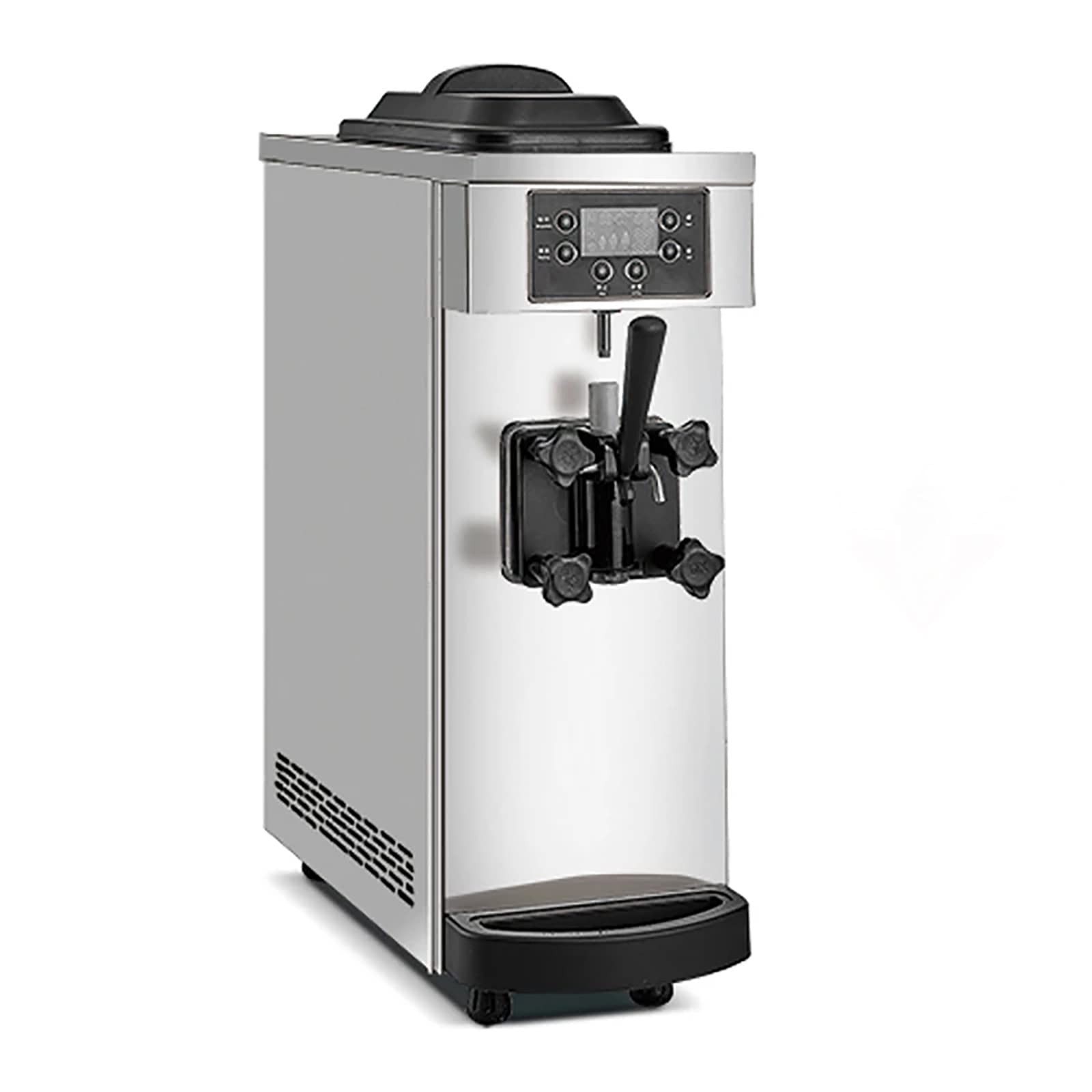 Desktop Single Head Ice Cream Machine - Commercial Silent Automatic Soft Ice Cream Machine Ice Cream Makers for