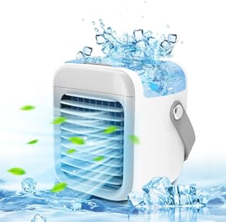 Mini Air Conditioner Battery Powered Operated Mini Ac For Bedroom Desk Room Car Camping Tent Personal Portable Air Conditioner Cooler Fan