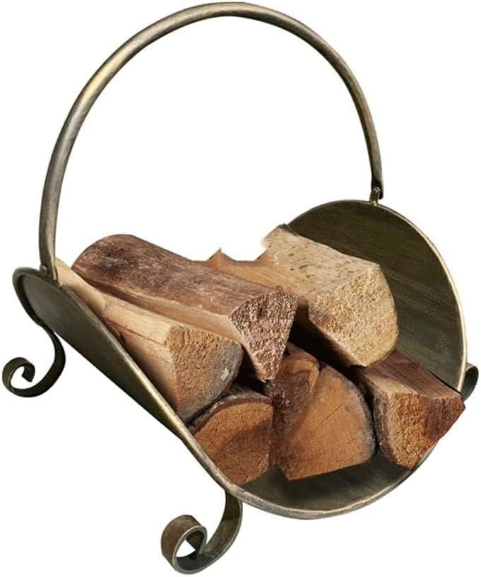 Log Store Firewoods Rack Indoor Metal Firewood Log Storage Rack Bracket Retro Heavy Duty Firewood Holder Outdoor Wood Store