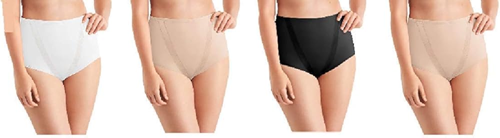 Maidenform Tummy Toning Shaping Briefs, All Over Smoothing, Comfort Leg Opening Perfect for Every Day 4 Pack