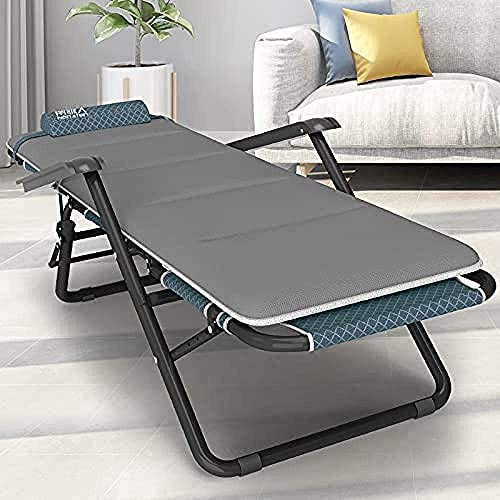 Tumbonas y sillones reclinables de jardín Tumbona Plegable Ajustable Reposapiés para Tumbona de jardín Ajuste de 3 Posiciones 100 kg / 220 LB máx. c322 - Gris (Gris)