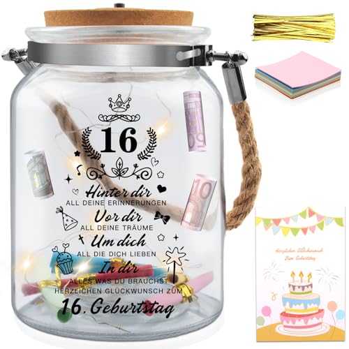 LED Flaschenlicht mit Spruch, 16 Geburtstagsgeschenk für Frau Mann, 16.Geburtstag Geschenk Nachtlicht Geschenke Deko,Geschenkideen zum Geburtstag Tischdeko,LED Beleuchtung Beleuchtete Dekoflasche (16) LED Flaschenlicht mit Spruch, 16 Geburtstagsgeschenk für Frau Mann, 16.Geburtstag Geschenk Nachtlicht Geschenke Deko,Geschenkideen zum Geburtstag Tischdeko,LED Beleuchtung Beleuchtete Dekoflasche (16)