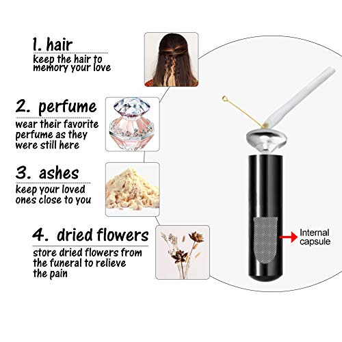 Dletay Cylinder Cremation Urn Necklace for Ashes Memorial Keepsake Pendant with Angel Wing Stainless Steel Remembrance Jewelry4