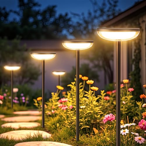 ELECLINK Solar Pathway Lights Outdoor Waterproof, 7 Pack Solar Lights Outdoor Super Bright Up to...