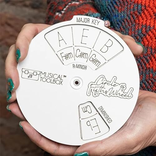 Tiardey Circle of Fifths Chord Wooden Wheel Musical Educational Tool for Songwriters Teachers and Musicians - Image 3