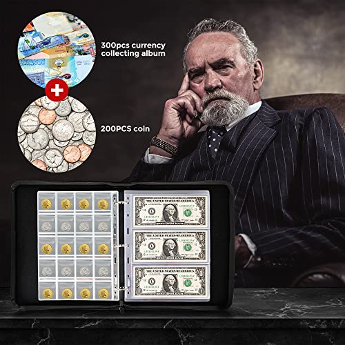 Álbum para Monedas con 200 Bolsillos y 30 para Billetes miniatura 5