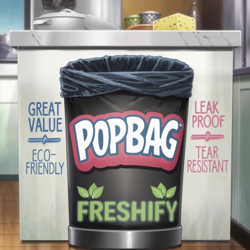 Image of POPBAG Heavy Duty Garbage Bags By Freshify | 450 Pcs | Small - 17 x 19 inch | 30 Bags X 15 Rolls | Black | Leak-Proof And Tear-Resistant Dustbin Bags | Home And Office Mutli Purpose Use (Pack Of 15)