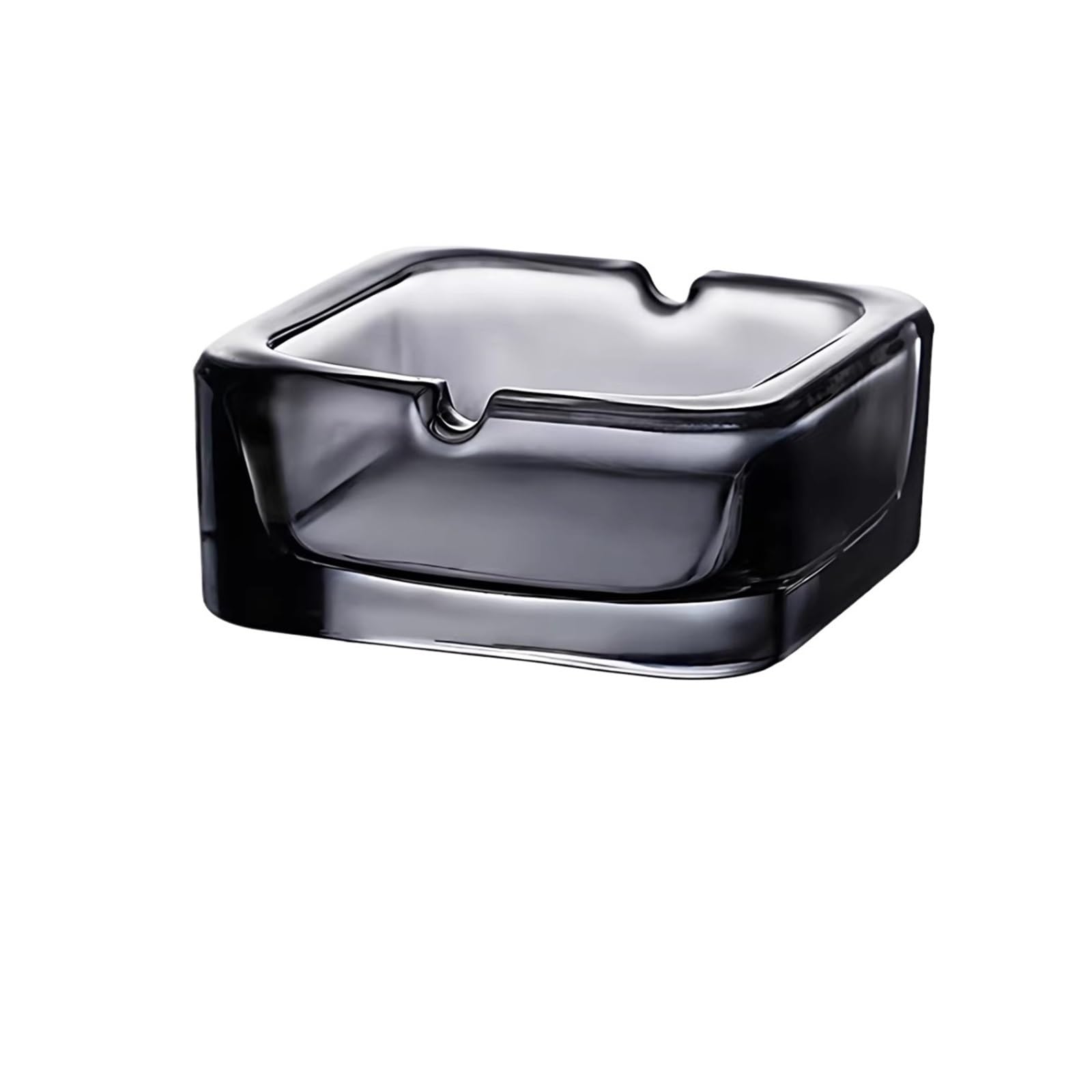 Cigarettes Ashtrays Crystal Glass Square Ashtray for Office Hotel Coffee Shop(Gris)