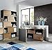Produktbild ambiato Designer-Büromöbel Sylvester Büro-Set 2 in Anthrazit/Sonoma-Eiche-Nb, 255x196x120cm (BH/T)