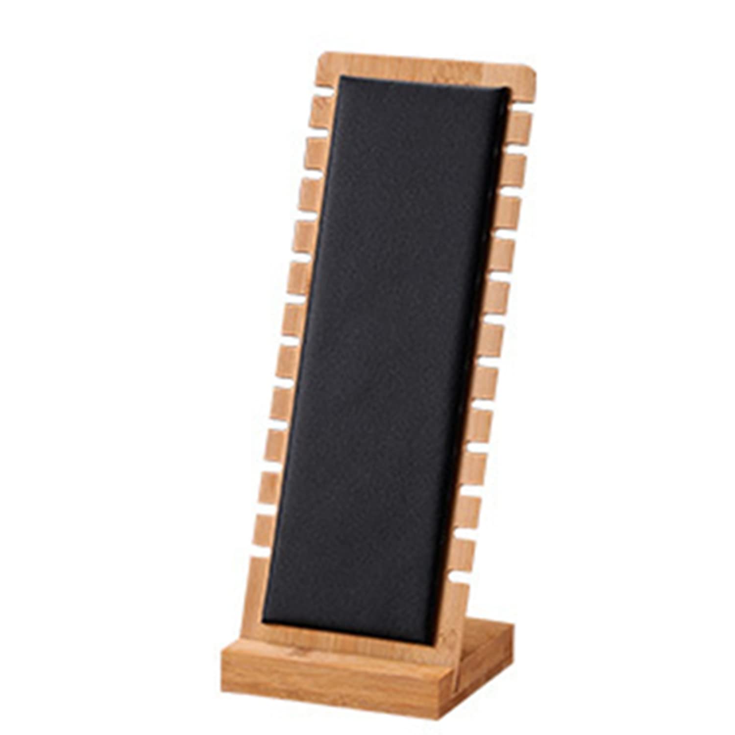 Espositore Per Collane In Legno – Supporto Da Banco Con 12 Ganci, Rimovibile, Per Vetrine E Negozi, Colore Grigio