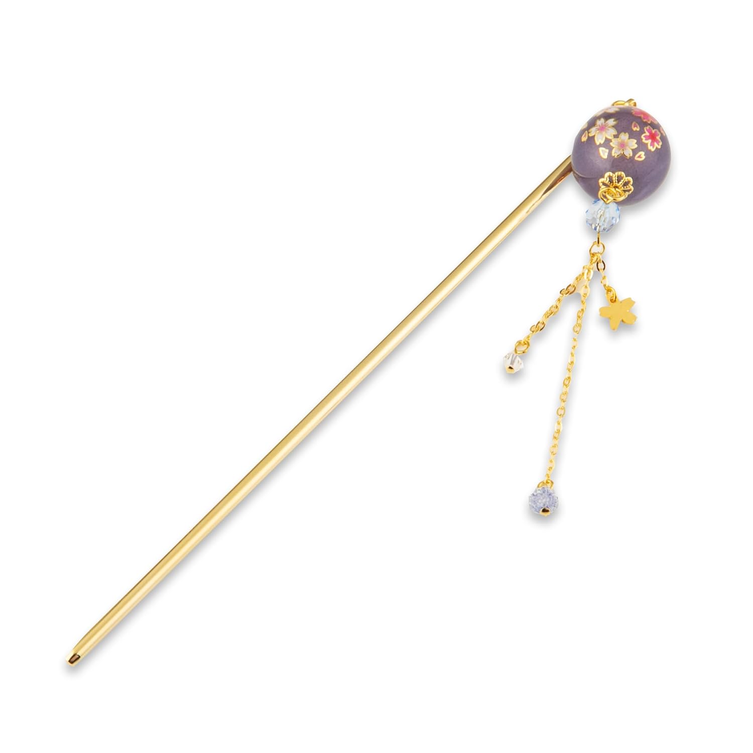 Hair Stick for Bun Kanzashi Metal Hair Pin, Japanese Style Hairpin Hair Chopsticks Hair Accessory for women(SAKURA ball/Pink)