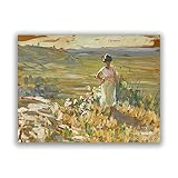 KYIMO Impression sur toile de peinture à l'huile au Portugal par Dorothea Sharp - 50 x 70 cm - Sans cadre