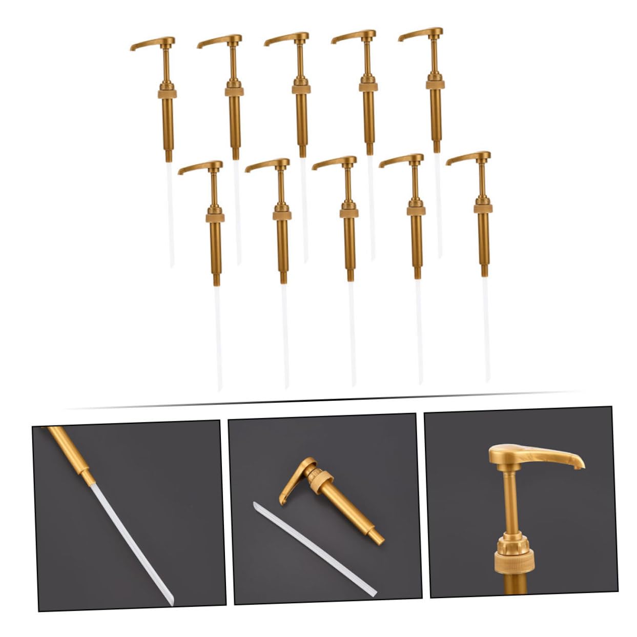 FUNOMOCYA 10pcs Syrup Pump for Kitchen 28/410 Plastic Syrup Pump for Coffee, Flavor, Honey & Gallon Jug Bottle Pump Gallon Pump Dispenser Coffee Syrup Pump Sugar Pump Pp Pump Bottle Fructose