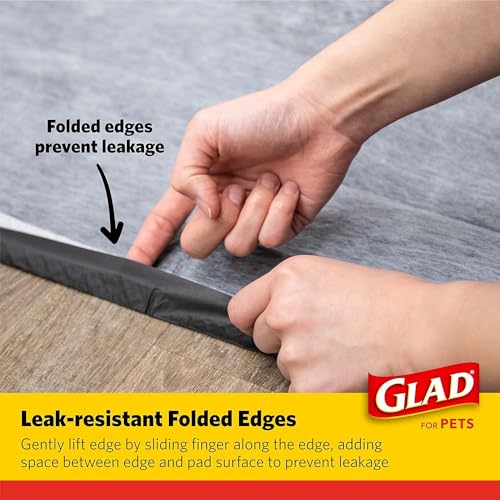 Image of Glad for Pets Black Charcoal Dog Pads - Super Absorbent, Disposable Pee Pads for Puppy Potty Training & Indoor Use - 23 inch x 23 inch - 50 Count - 2 Pack