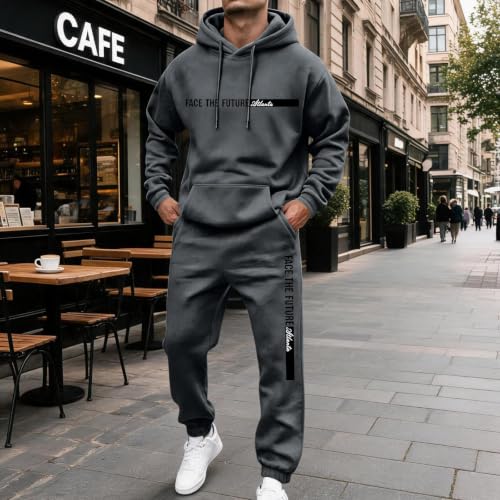 Men Sweatsuits Sets Hoodie and Jogger Sweatpants Sports 2 Piece Outfits - image 4