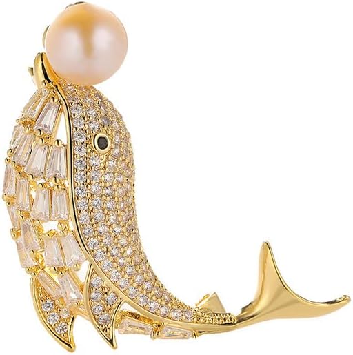 Nonnyl Elegant Pearl Animal Designer Brooch Pins Broches Costume Jewelry For Women Fashion Christmas Gifts Wife Mom Girlfriend, Anniversary Birthday Fine Jewelry Gifts for Her