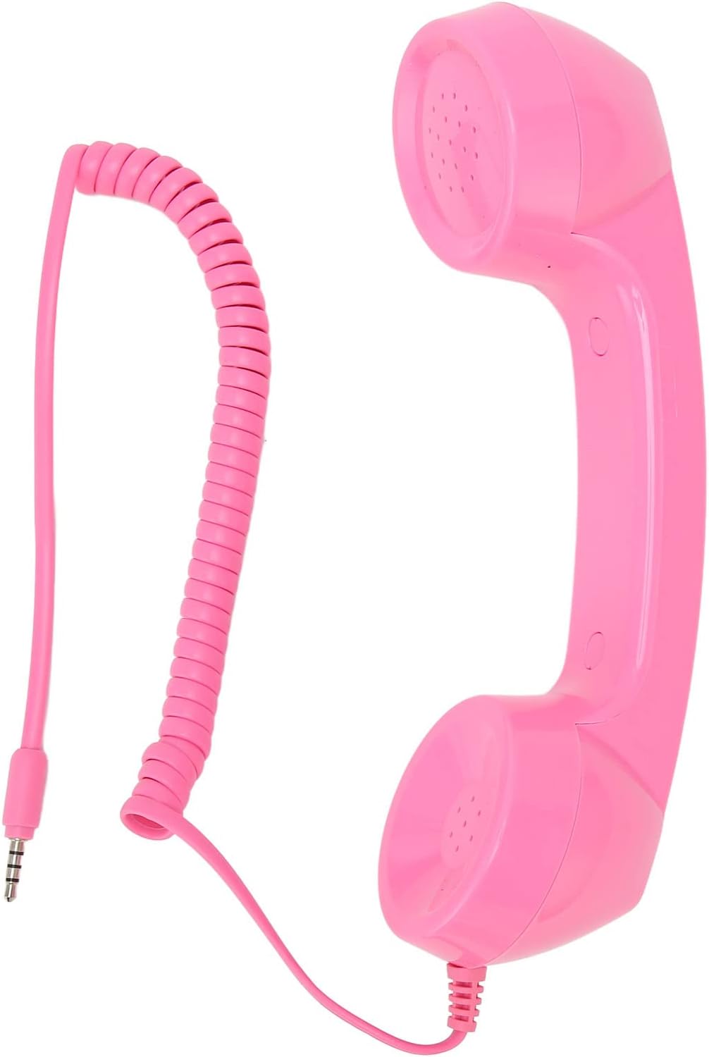 Vintage Retro Telephone Handset, Cell Phone Receiver MIC Microphone Speaker for Cellphone, Smartphone and Computers, Old Telephone Headse with 3.5 Mm Socket (Rose)