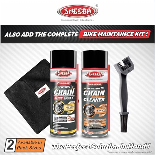 Image of SHEEBA Bike Chain Cleaner and For Metal Parts I Heavy Duty Spray I Effectively Removes Dust, Oil, Grease I Cleans Fast - Dries Fast I Easy Application I Increases Performance I 500mL Pack.