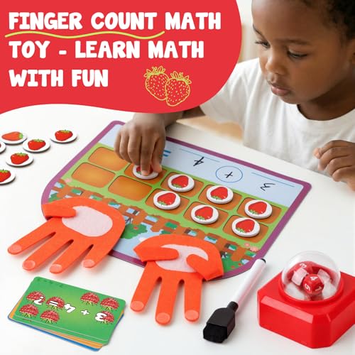 Torlam Magnetic Ten-Frame Set,Finger Number Counters for Kids Math Manipulatives,Counting Blocks for Math Games Addition Subtraction Practice,1st 2nd 3rd Grade Kindergarten Number Blocks Learning Toy - Image 8