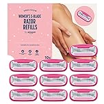by Amazon Women's 5-blade razor refill in pink, 10 pack