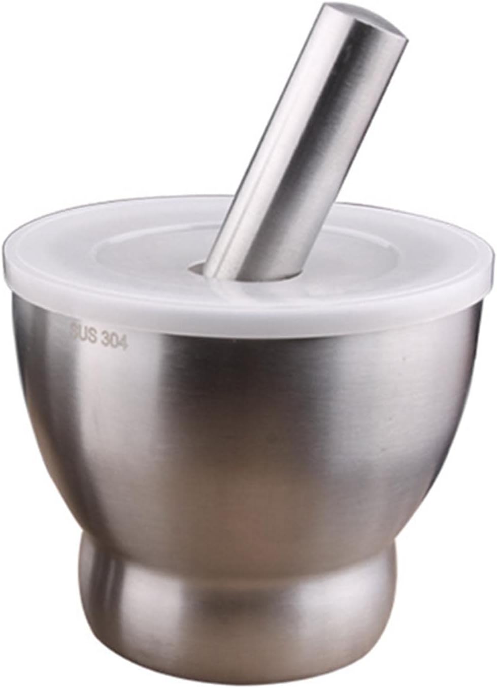 304 Stainless Steel Set Spice Grinder with Silicone Lid Spice Crusher Pill Grinder Pestle and Mortar