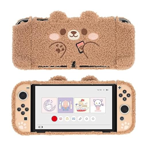 GeekShare Linda Funda Protectora de Felpa Compatible con Consola Switch OLED y Joy con - Absorción de Golpes y antiarañazos - Oso de Peluche | Ya disponible en tu tienda friki favorita! En mundofriki.es! GeekShare Linda Funda Protectora de Felpa Compatible con Consola Switch OLED y Joy con - Absorción de Golpes y antiarañazos - Oso de Peluche | Ya disponible en tu tienda friki favorita! En mundofriki.es!