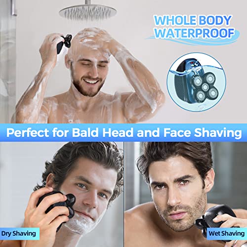 Head Shaver For Bald Men,Electric Head Shavers For Men Bald Head Cordless,Wet Dry Electric Razor For Men Shower,Rechargeable Man Razors Travel Shaving #TOP2