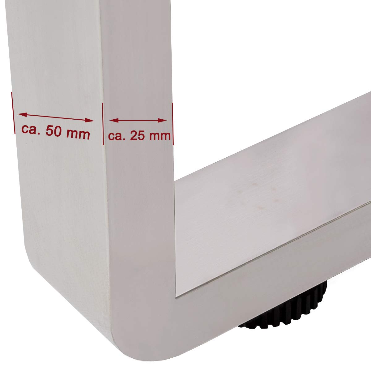 Beeketal 'BET-120a' Gastronomie Edelstahl Küchentisch 120 x 69,5 cm mit abgerundeten Ecken - Esstisch mit extra stabilem Gestell und verstellbaren Standfüßen