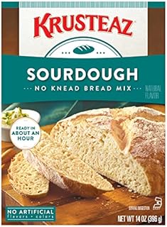 Krusteaz Artisan Sourdough Flavored Bread Mix, No Knead, 14 Oz Boxes (Pack of 12)