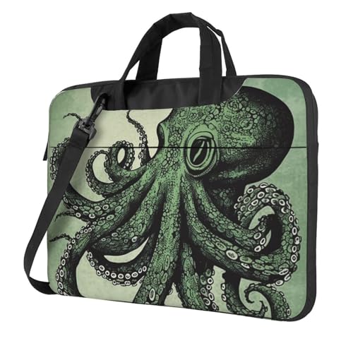 Housse ordinateur portable antichoc pieuvre verte pour éviter les rayures dans votre sac
