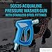 MTM Hydro Acqualine SGS35 Pressure Washer Gun with Stainless Steel Quick Connect Fittings and Live Swivel, High Pressure 5000 PSI Commercial Grade