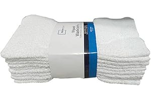 White Cotton Washcloth Pack - 18 Count