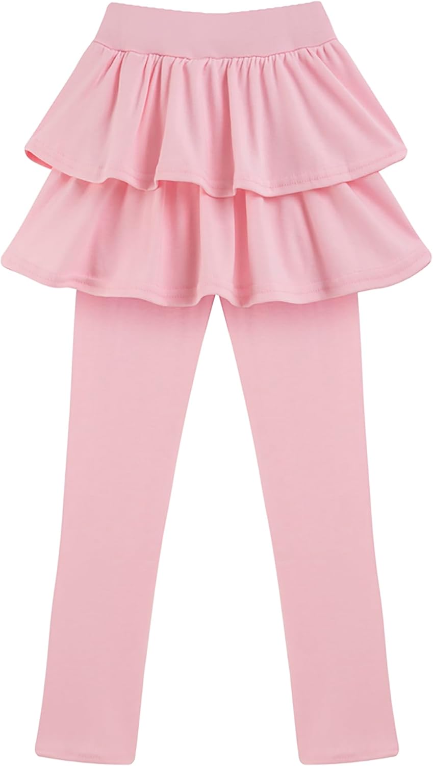 Girls School Uniform Pants Leggings with Skirts Stretch Warm Jegging 4-12 Years - Image 8