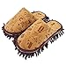 Selric Alphabet Letters Microfiber Chenille Washable Mop Slippers Coffee, Detachable Mopping Shoes,Closed Toe Cleaning Shoes Dusting Cleaning Tool 10 1/4"[Size:9.5-10]