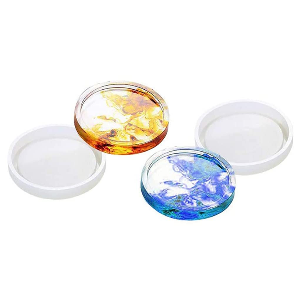 Moules ronds de montagnes en silicone pour coulée résine époxy x4