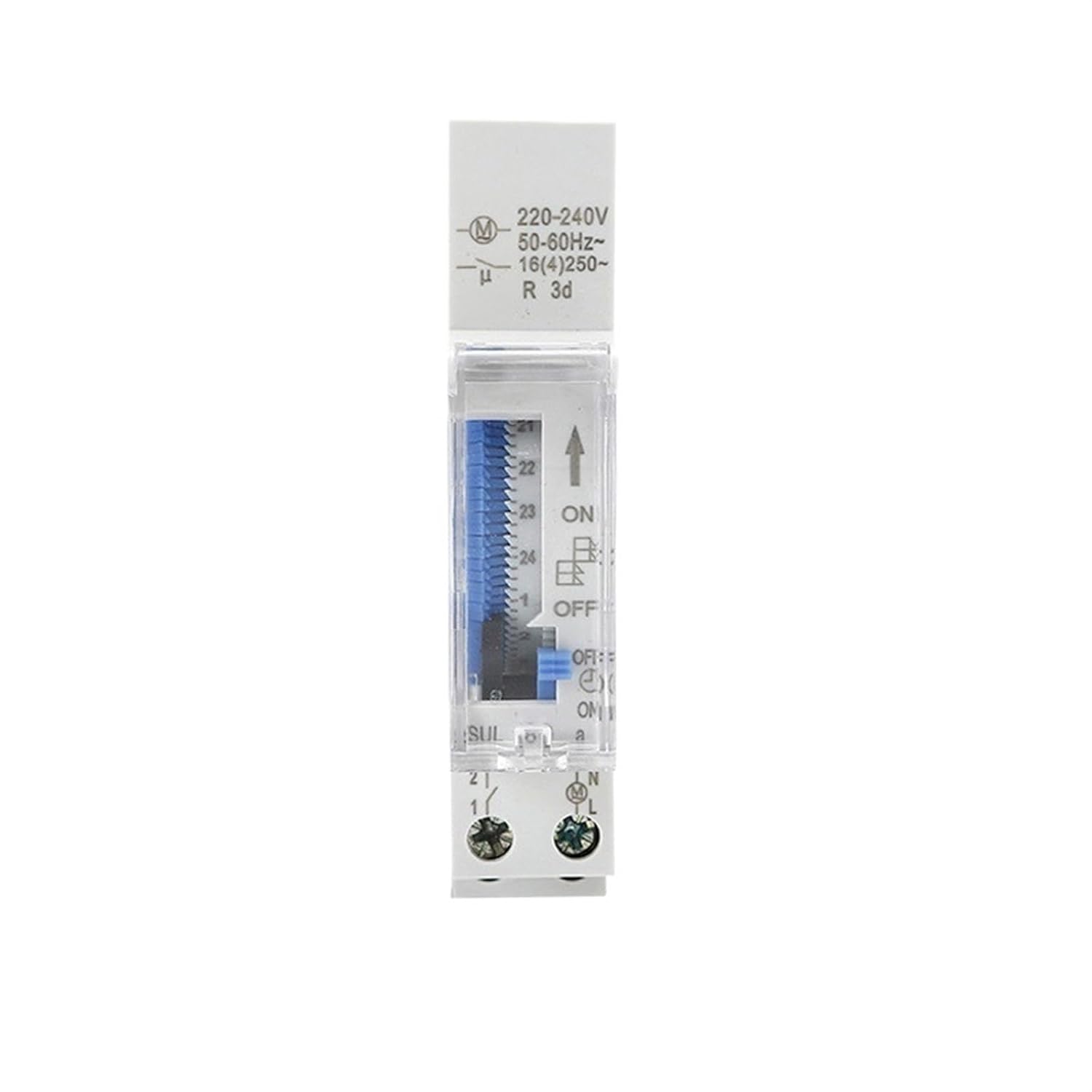 SUL180A 24 Hours Relay Analogues Electrical Programmable Timer Controller 100 Hours Battery Din Rail Mechanical Timer Switch